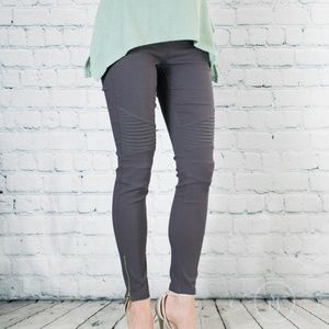 Charcoal Plus Size Moto Jeggings